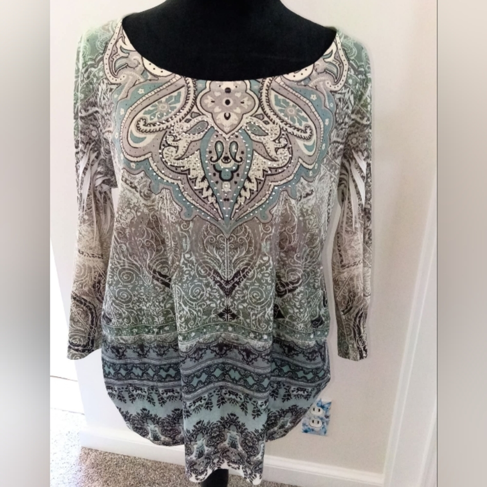 One World Women's Large Blouse Shirt